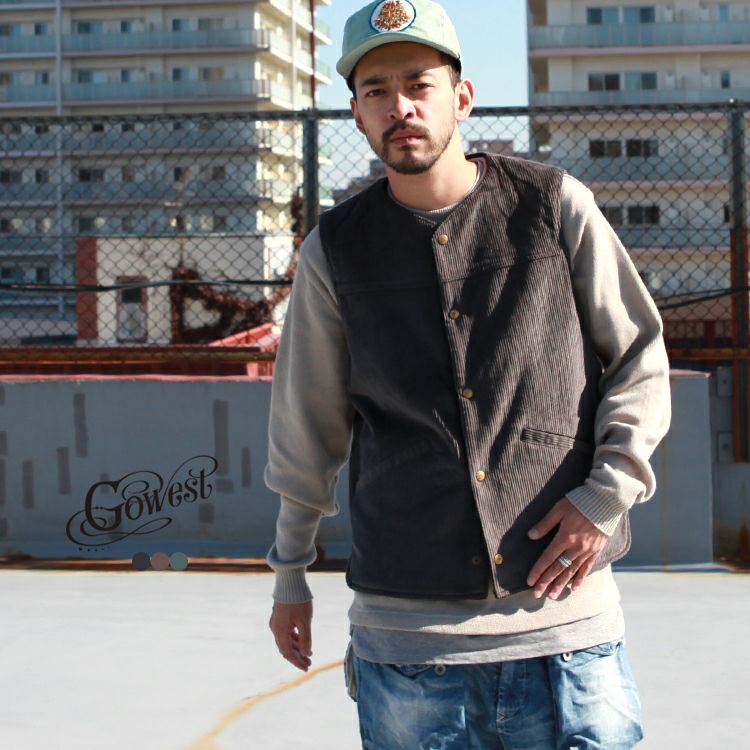 GOWEST BOA RANCH VEST | Brownfloor clothing