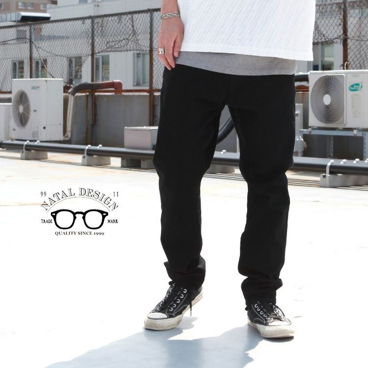 パンツ NATAL DESIGN S600-s ALL BLACK NATAL DESIGN S600-s Sarouel Pants Stretch -ALL BLACK- | Brownfloor