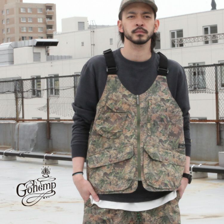GOHEMP HEMP UTILITY VEST / HEMP TREE CAMO | Brownfloor clothing