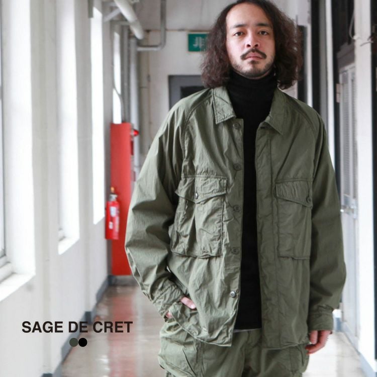 SAGE DE CRET C/N タイプライター ミリタリーシャツジャケット