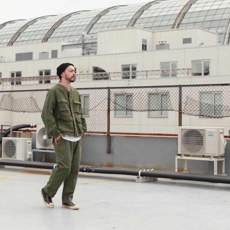 SAGE DE CRET Co/Liバックサテン ノーカラーBDUタイプジャケット