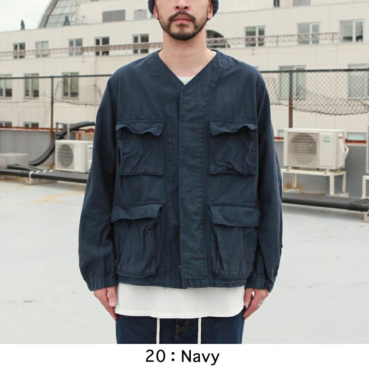 SAGE DE CRET Co/Liバックサテン ノーカラーBDUタイプジャケット