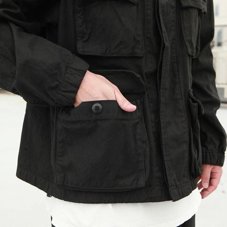 SAGE DE CRET Co/Liバックサテン ノーカラーBDUタイプジャケット