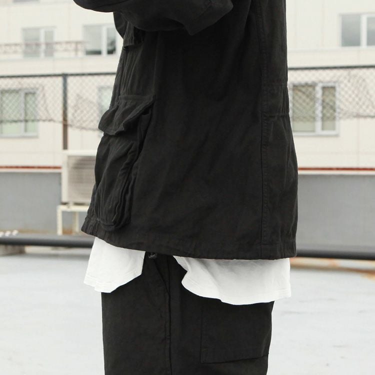 SAGE DE CRET Co/Liバックサテン ノーカラーBDUタイプジャケット