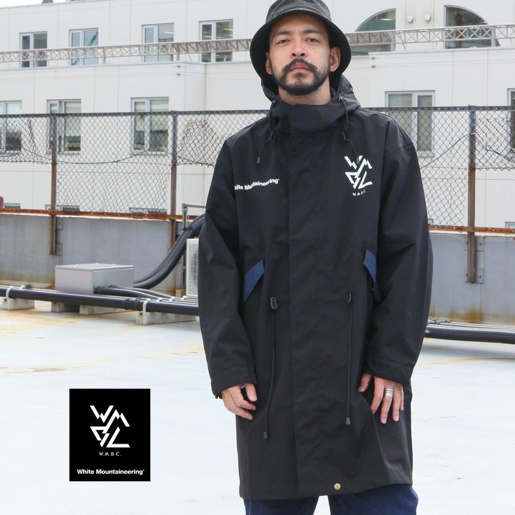 White Mountaineering × KIU　モッズコート　黒 WHITE MOUNTAINEERING（ホワイトマウンテニアリング） W.M.B.C モッズ