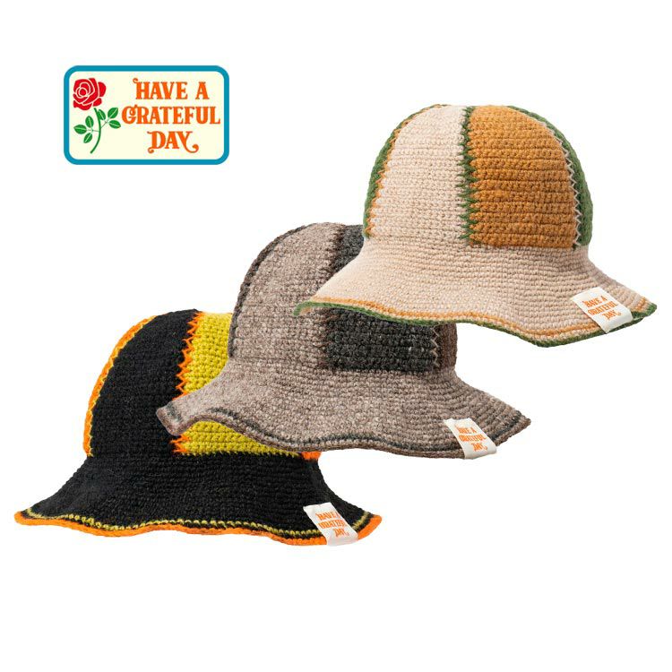 HAVE A GRATEFUL DAY CROCHET HAT 2026SS | Brownfloor clothing